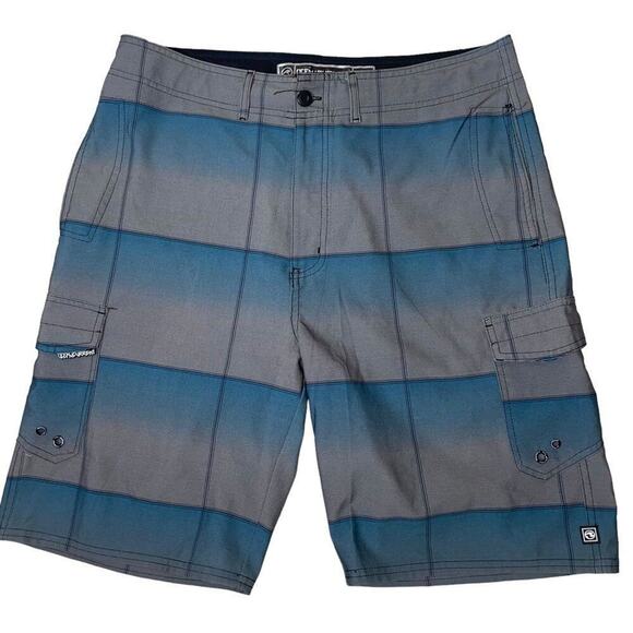 Ocean Current blue and gray men's swim trunks SZ 34" - Picture 1 of 4
